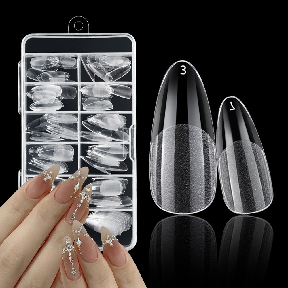Eyelash Extension Full Set - Nageltips Extensies Korte druk op acrylnagels