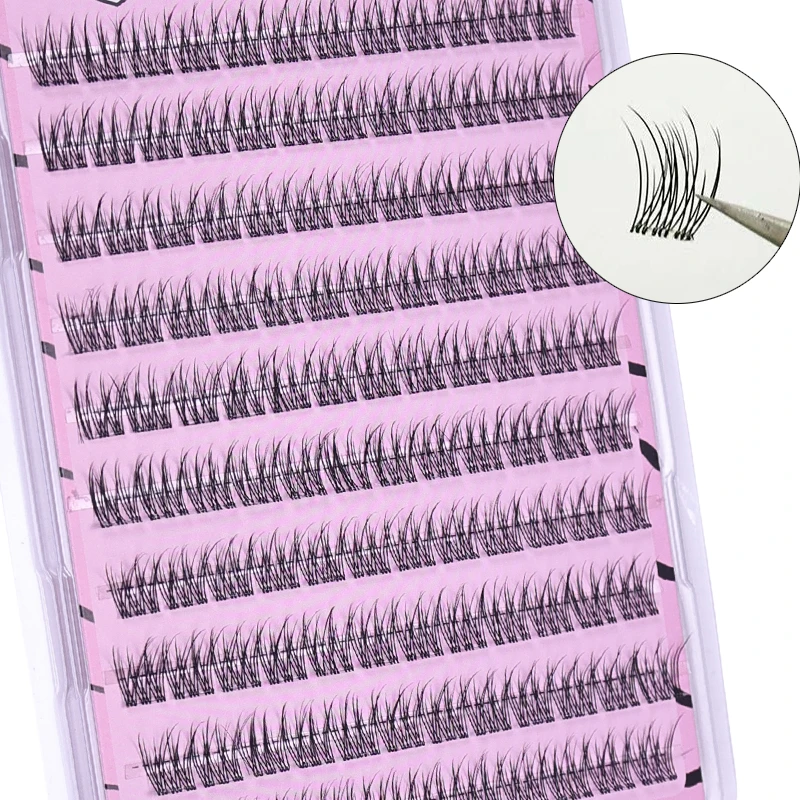 Sensitive Lash Glue - Pluizige zelfklevende valse wimpers met visstaartdesign,