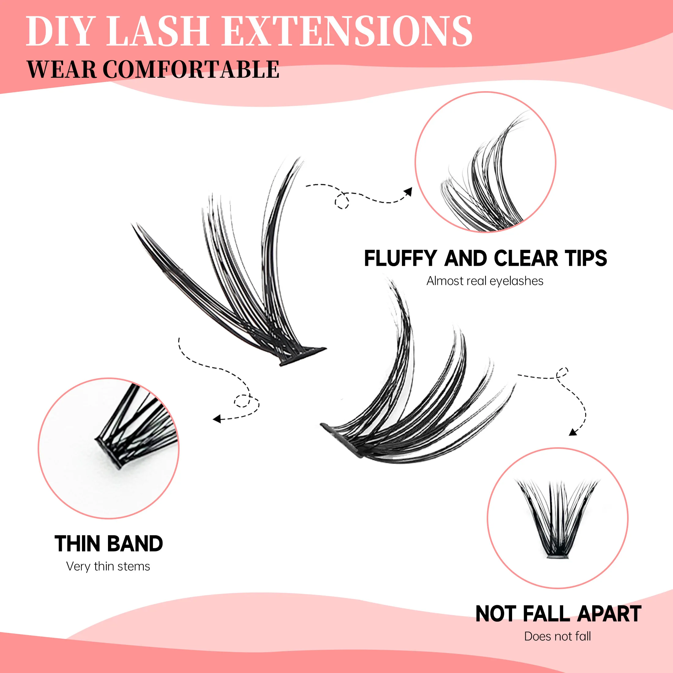 DIY Cluster Extension Lashes K - Eyelash Extension Full Set recensie en prijs