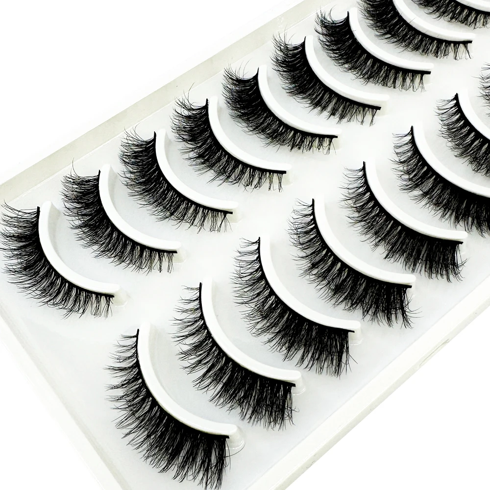 10pairs Wimpers 3D Nertsen Nat - Eyelash Extension Full Set recensie en prijs