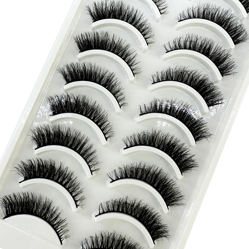 10pairs Wimpers 3D Nertsen Nat - Eyelash Extension Full Set recensie en prijs