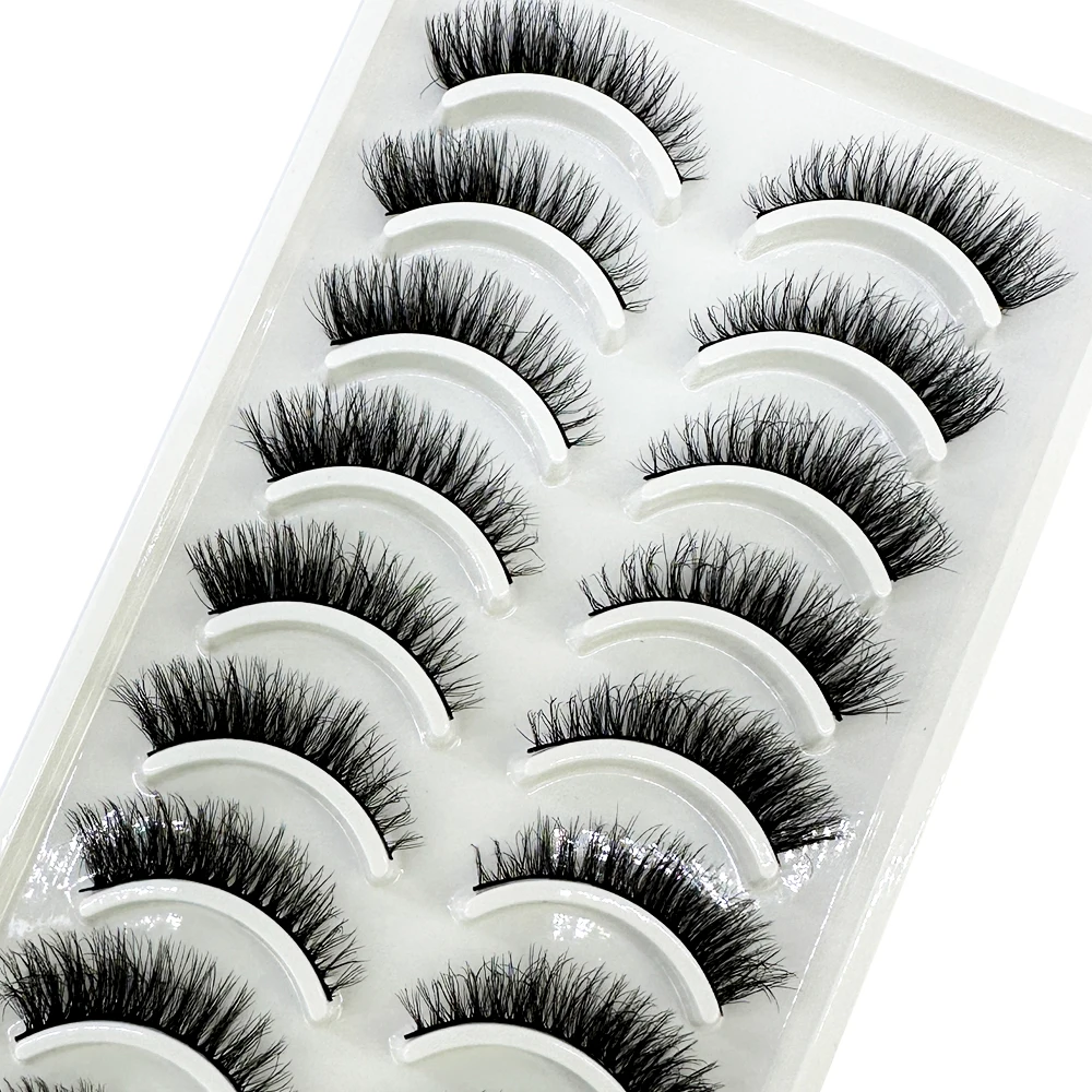 10pairs Wimpers 3D Nertsen Nat - Eyelash Extension Full Set recensie en prijs