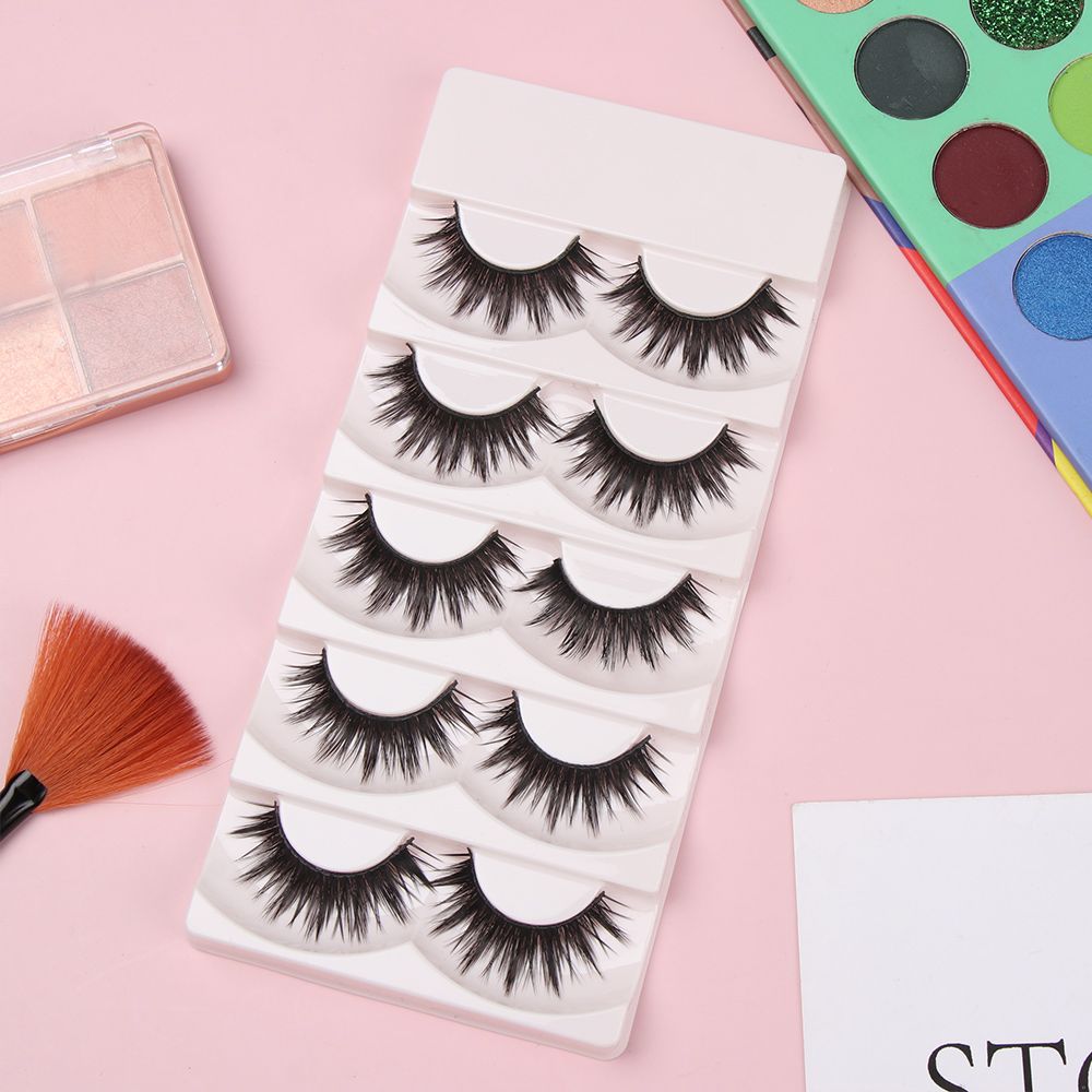 5 paar lange natuurlijke kruis - Eyelash Extension Full Set recensie en prijs