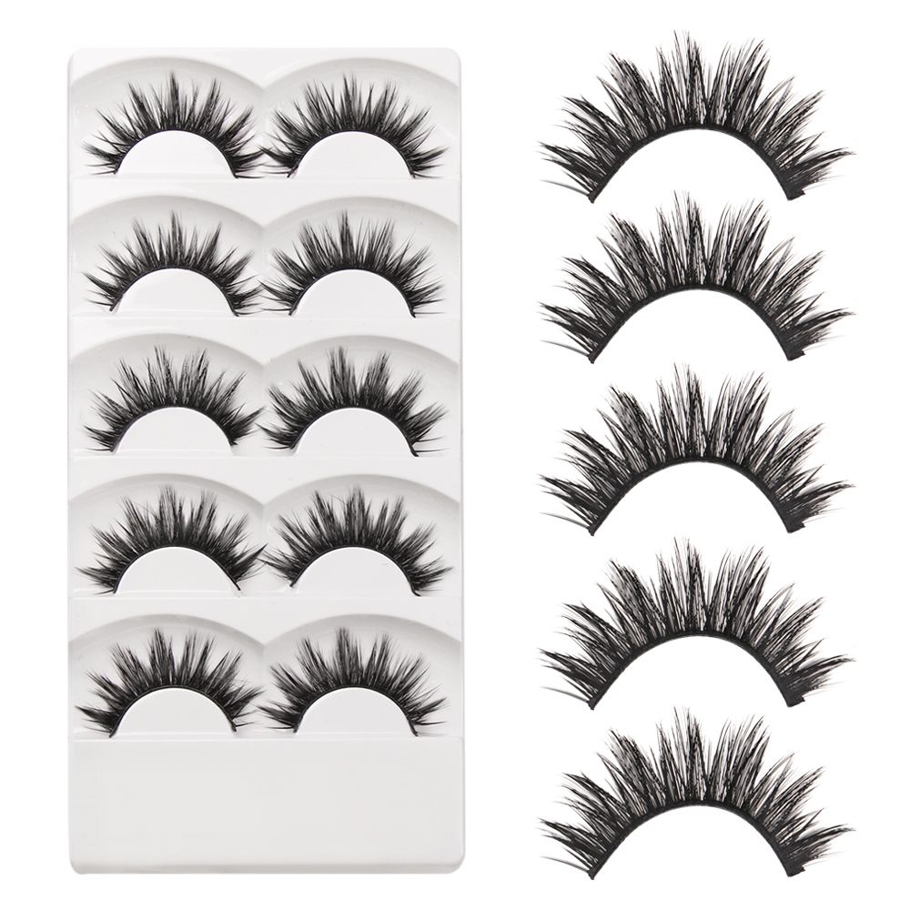 5 paar lange natuurlijke kruis - Eyelash Extension Full Set recensie en prijs
